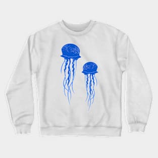 Blue jellyfish Crewneck Sweatshirt